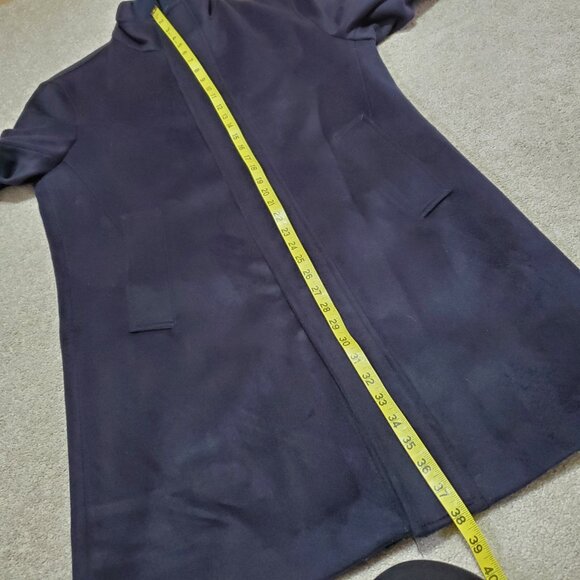 ZARA Soft Mid-Length Peacoat Pea Coat Jacket Preppy Coastal Navy Men's Medium - Picture 14 of 14